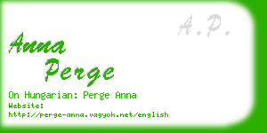 anna perge business card